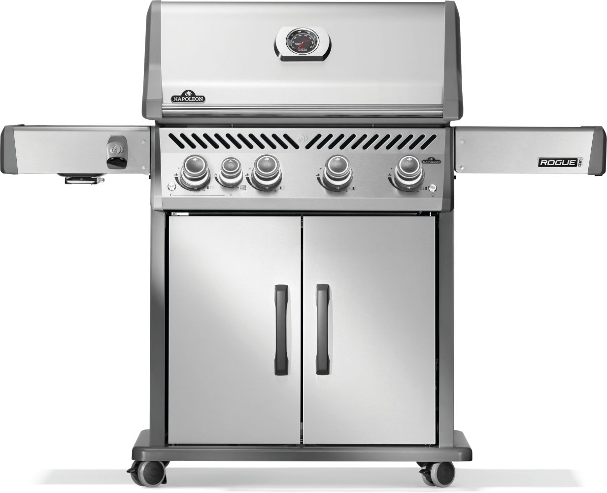 Gril Rogue® PRO 525 au gaz naturel avec brûleur latéral infrarouge, acier inoxydable